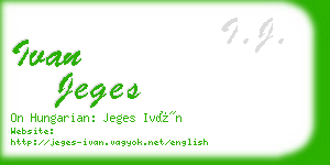 ivan jeges business card